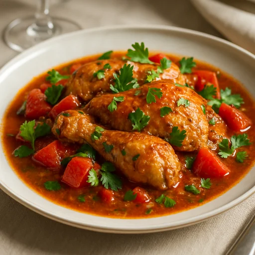 Чахохбили из курицы с томатами и кинзой