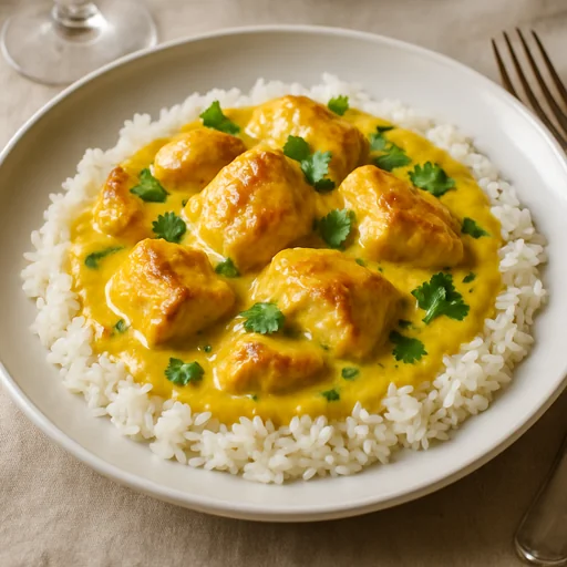 Курица с карри и кокосовым молоком