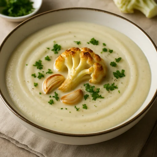 Крем-суп из цветной капусты с чесноком