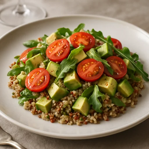 Салат с киноа, авокадо и томатами