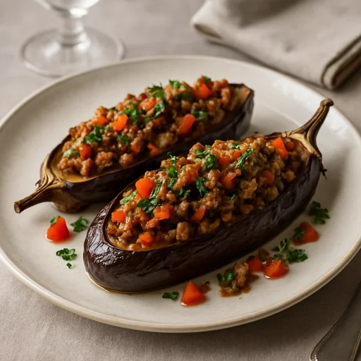 Баклажаны, фаршированные мясом и овощами