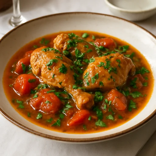 Чахохбили из курицы с томатами и зеленью