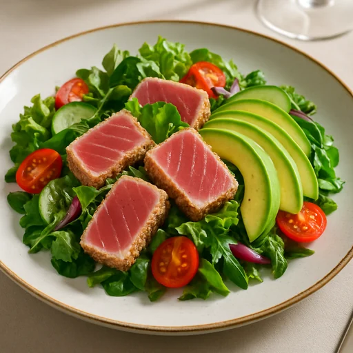 Салат с тунцом и авокадо