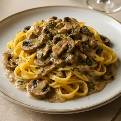 Тальятелле с грибным соусом