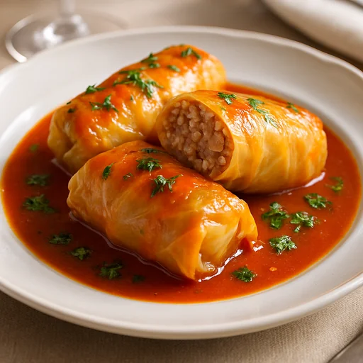 Голубцы с говядиной и рисом