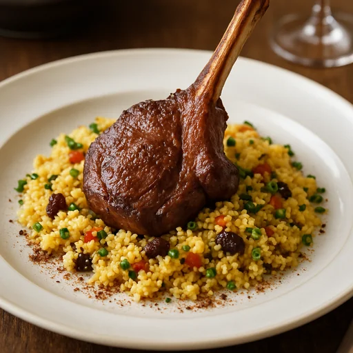 Баранина с кускусом и пряностями