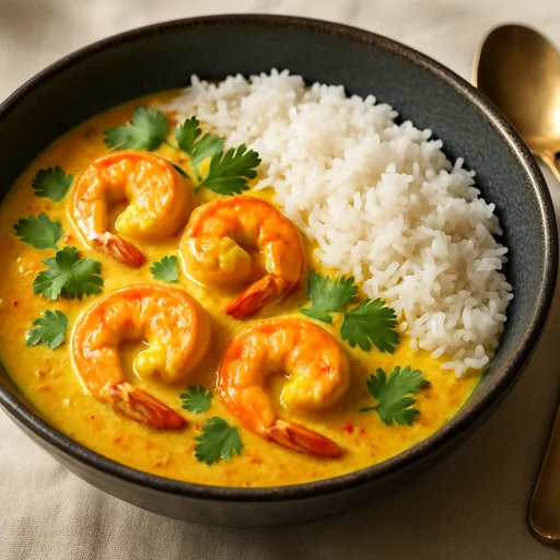 Карри с креветками и кокосовым молоком