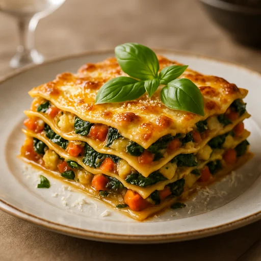 Лазанья с овощами и сыром