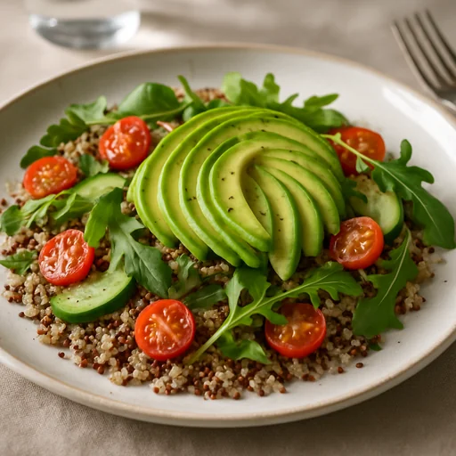 Салат с киноа и авокадо