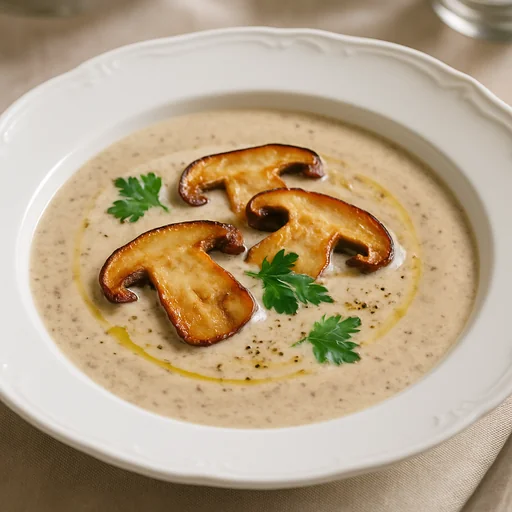 Сливочный крем-суп из белых грибов