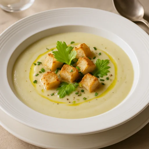 Кремовый суп из сельдерея и картофеля