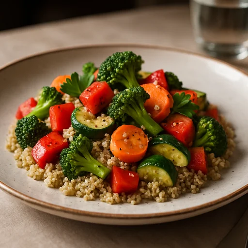 Каша из киноа с овощами